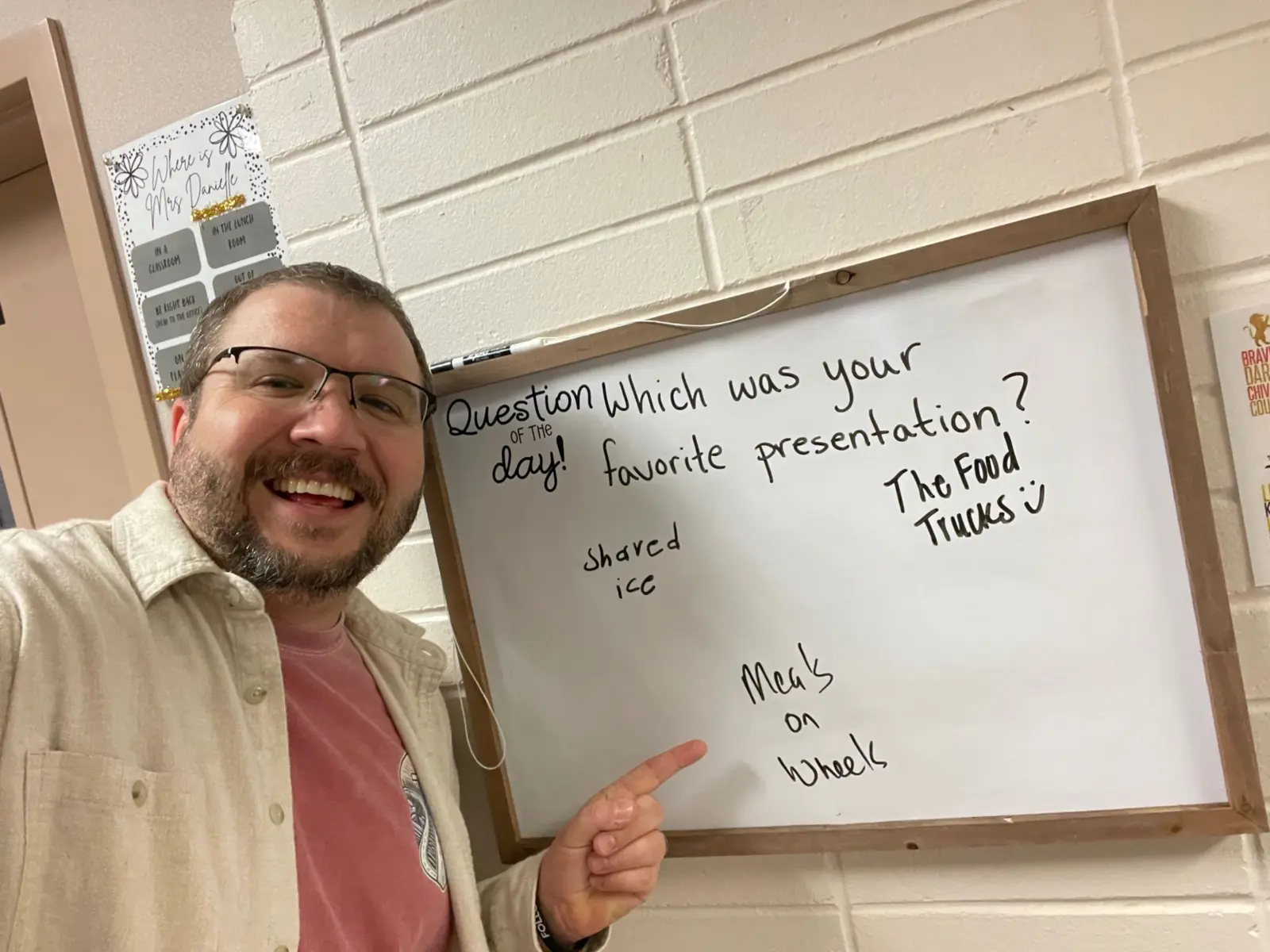 Jeremy Filbert volunteering at an elementary community event
